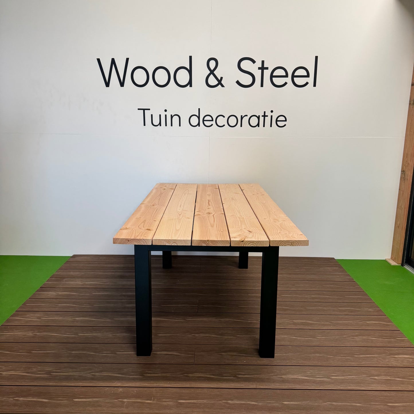 Tuintafel N-poot standaard blad