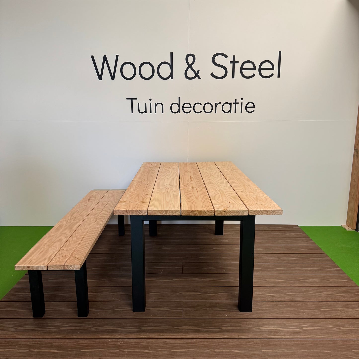Tuintafel N-poot standaard blad