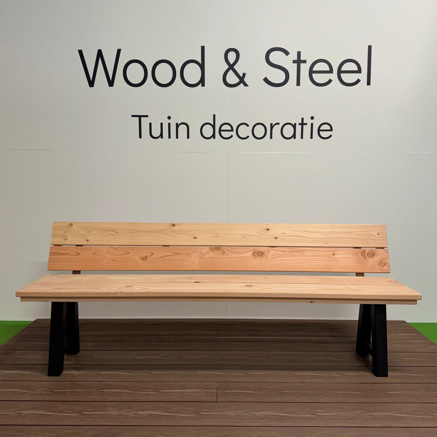 Tuinbank A-poot met leuning