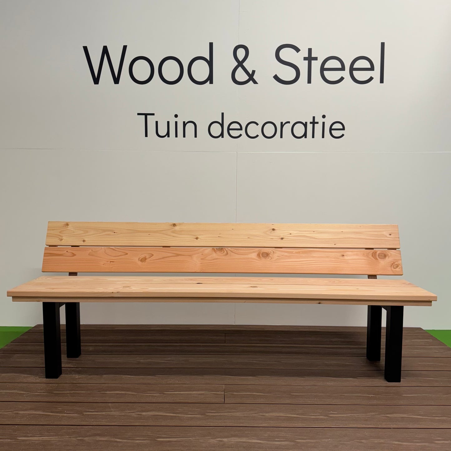 Tuinbank N-poot met leuning
