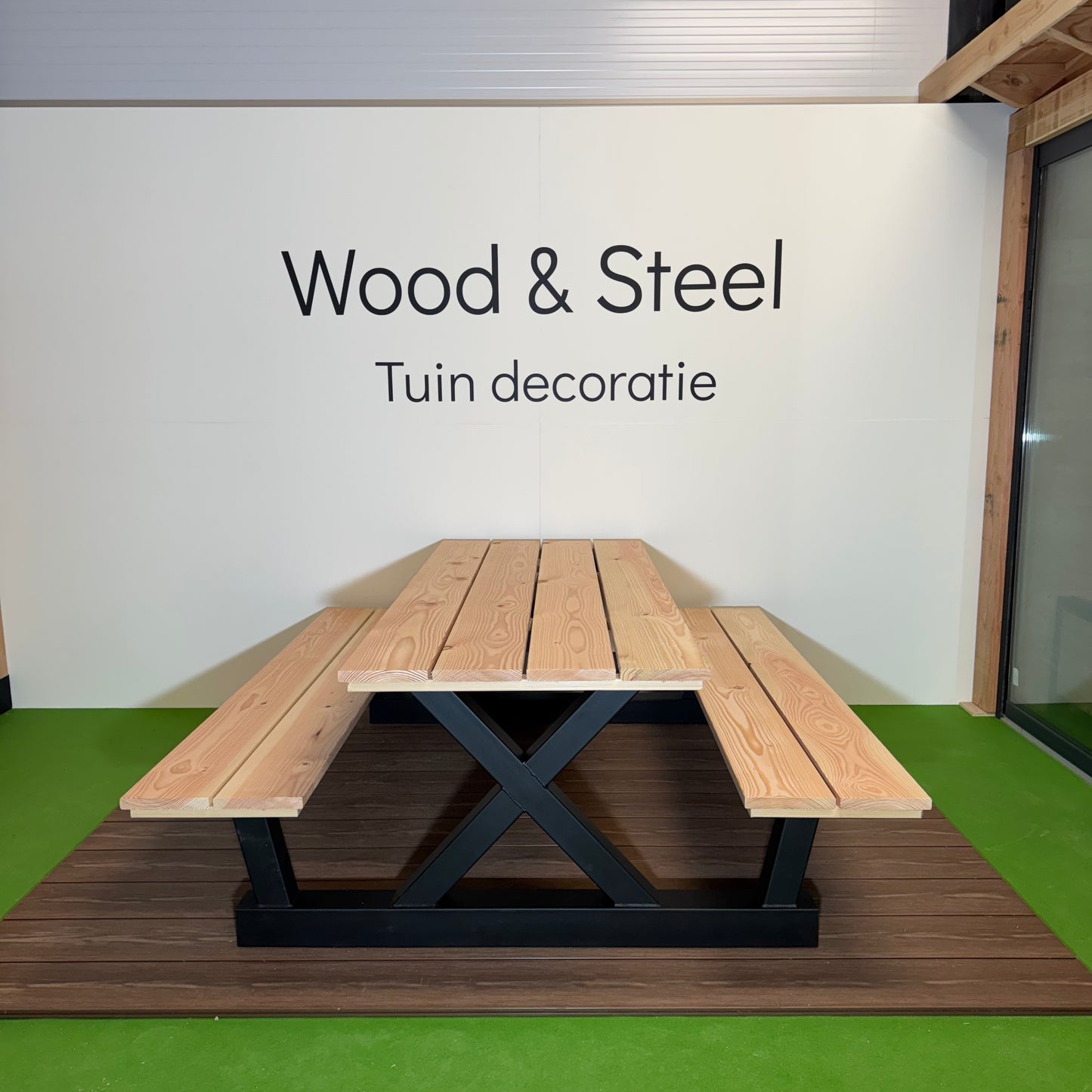 Picknicktafel X-poot standaard blad