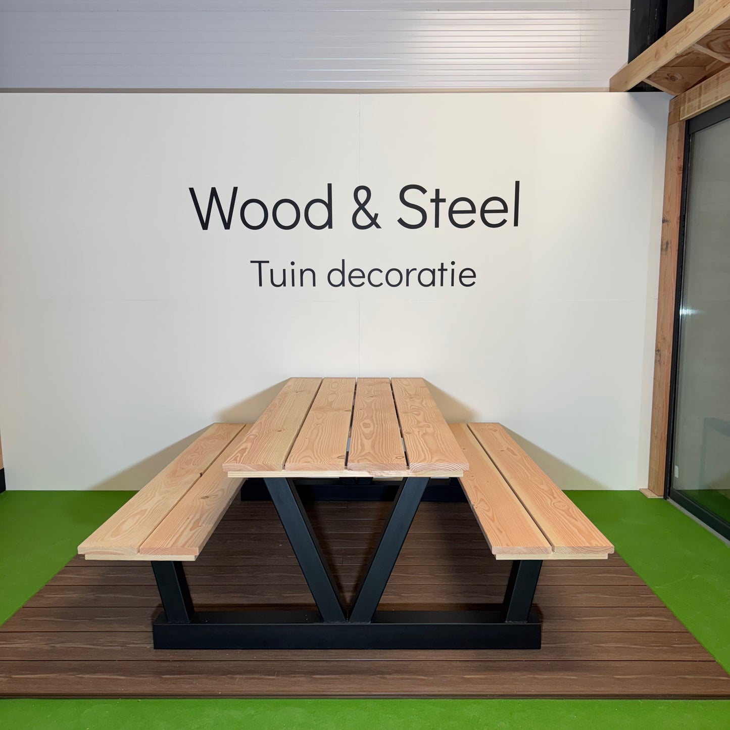 Picknicktafel V-poot standaard blad