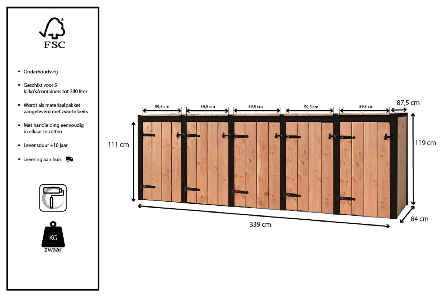 Container ombouw Gendt | 5 containers