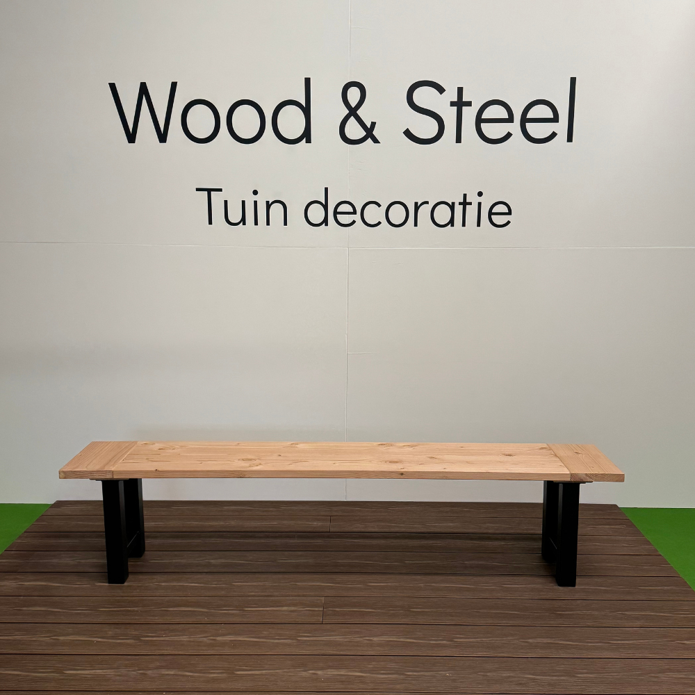 Tuinbank H-poot luxe blad