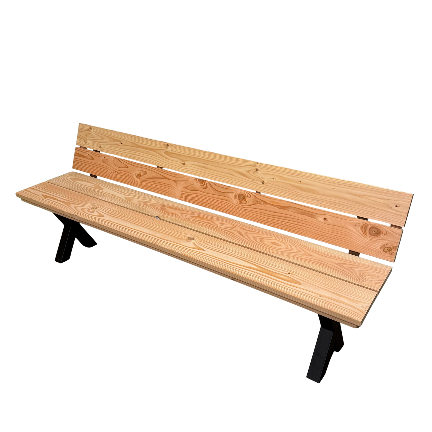 Tuinbank X-poot met leuning