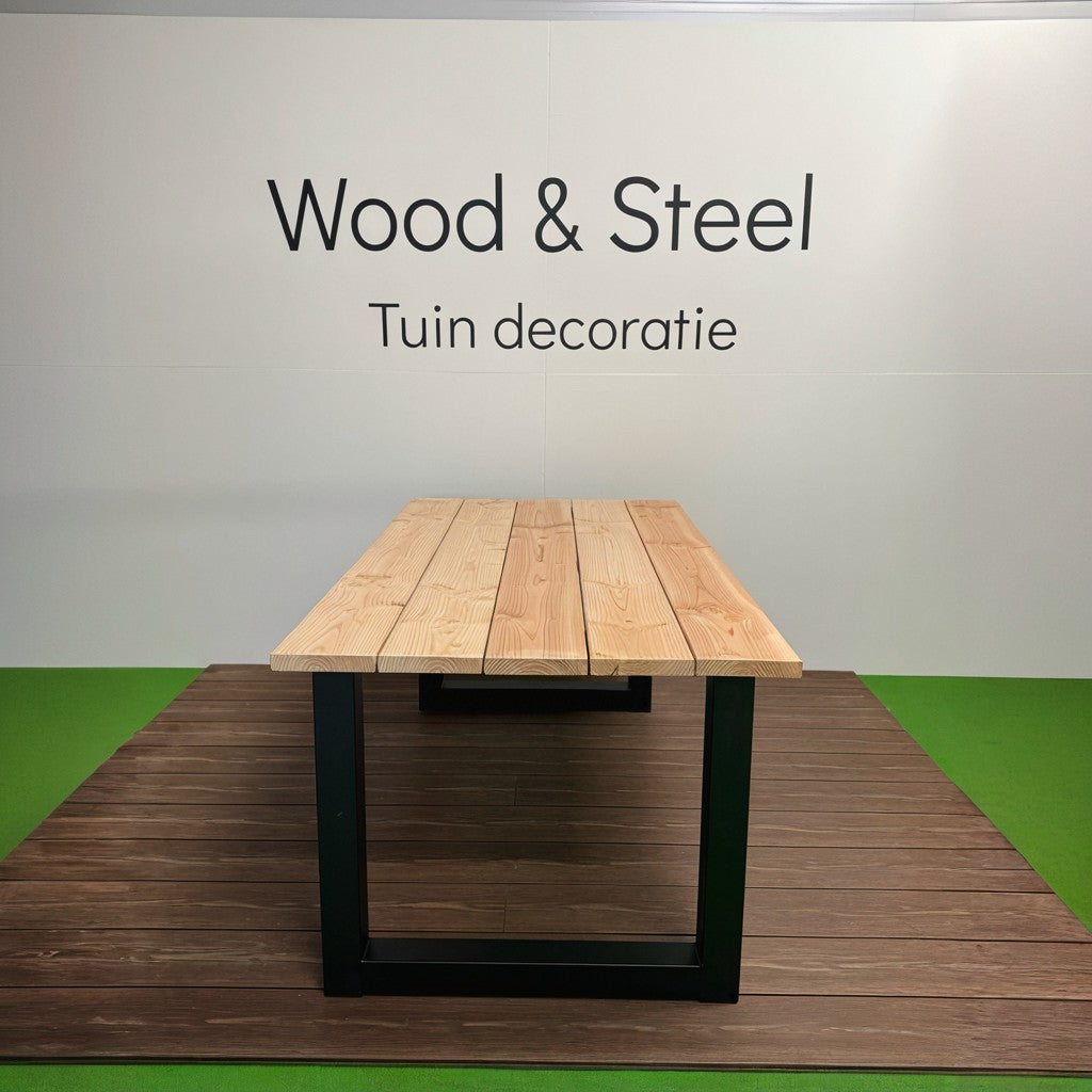Tuintafel U-poot standaard blad
