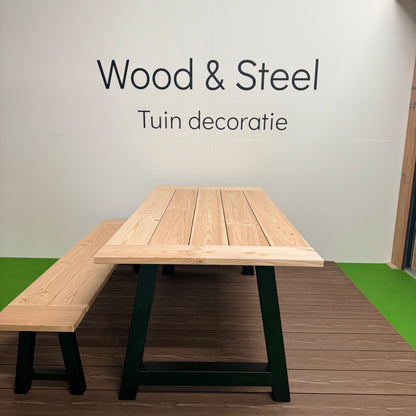 Tuintafel A-poot luxe blad