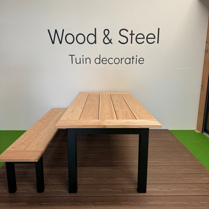 Tuintafel N-poot luxe blad