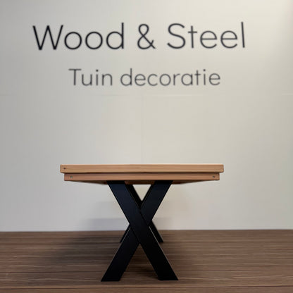 Salontafel X-poot luxe blad