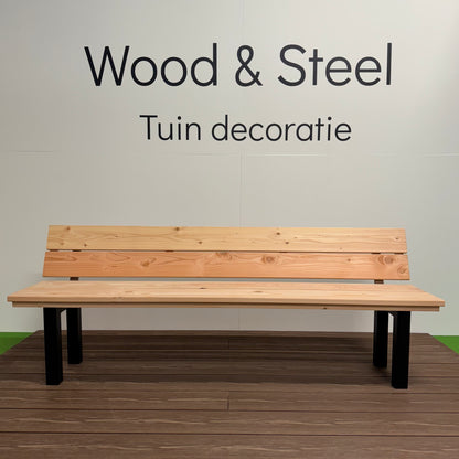 Tuinbank N-poot met leuning