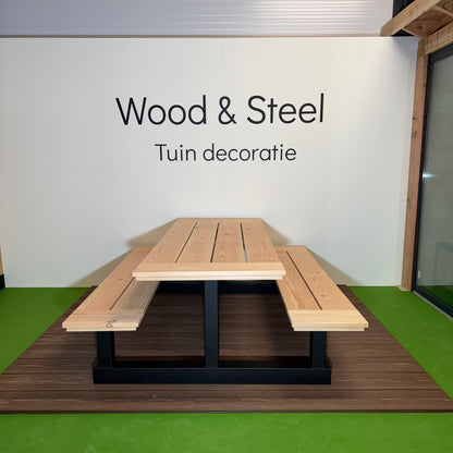 Picknicktafel T-poot luxe blad