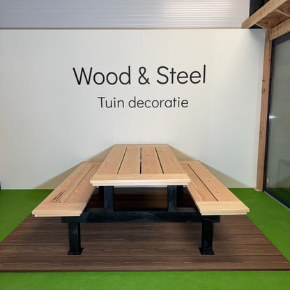 Picknicktafel H-poot luxe blad