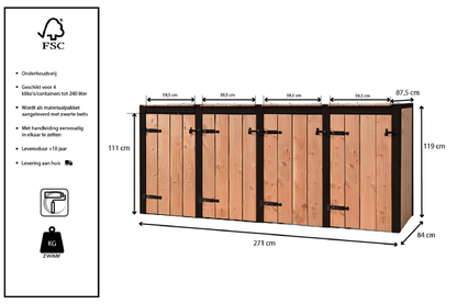 Container ombouw Gendt | 4 containers