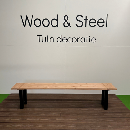 Tuinbank H-poot luxe blad