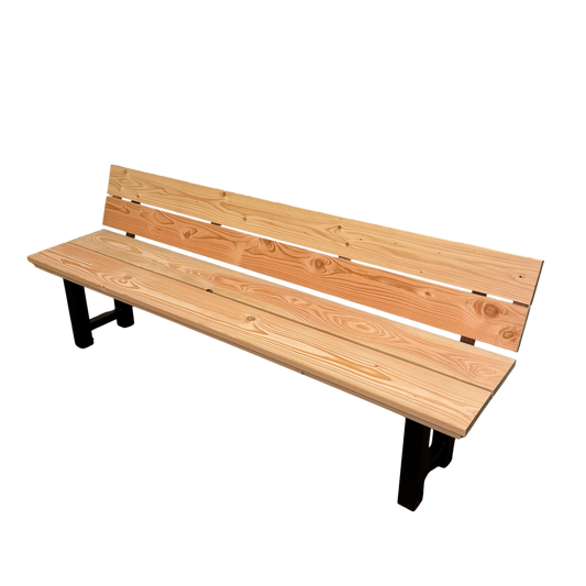 Tuinbank H-poot met leuning