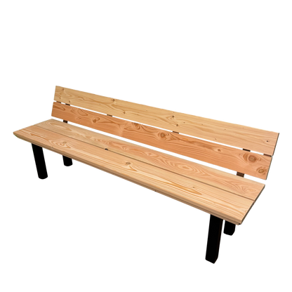 Tuinbank N-poot met leuning