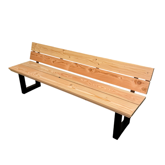 Tuinbank U-poot met leuning