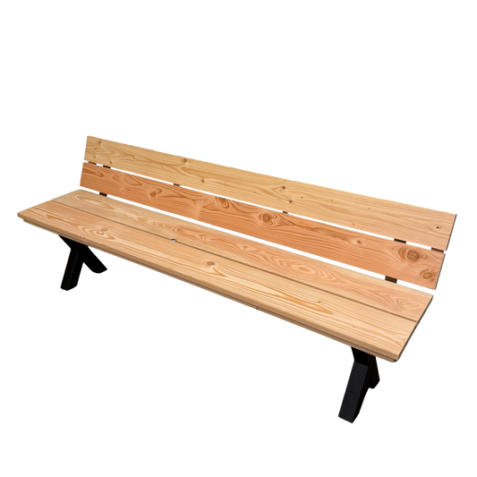 Tuinbank X-poot met leuning