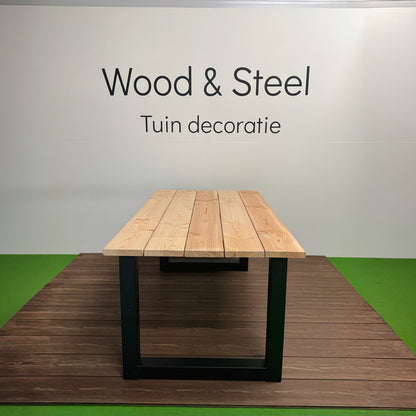 Tuintafel U-poot standaard blad
