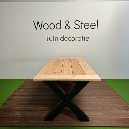 Tuintafel X-poot luxe blad