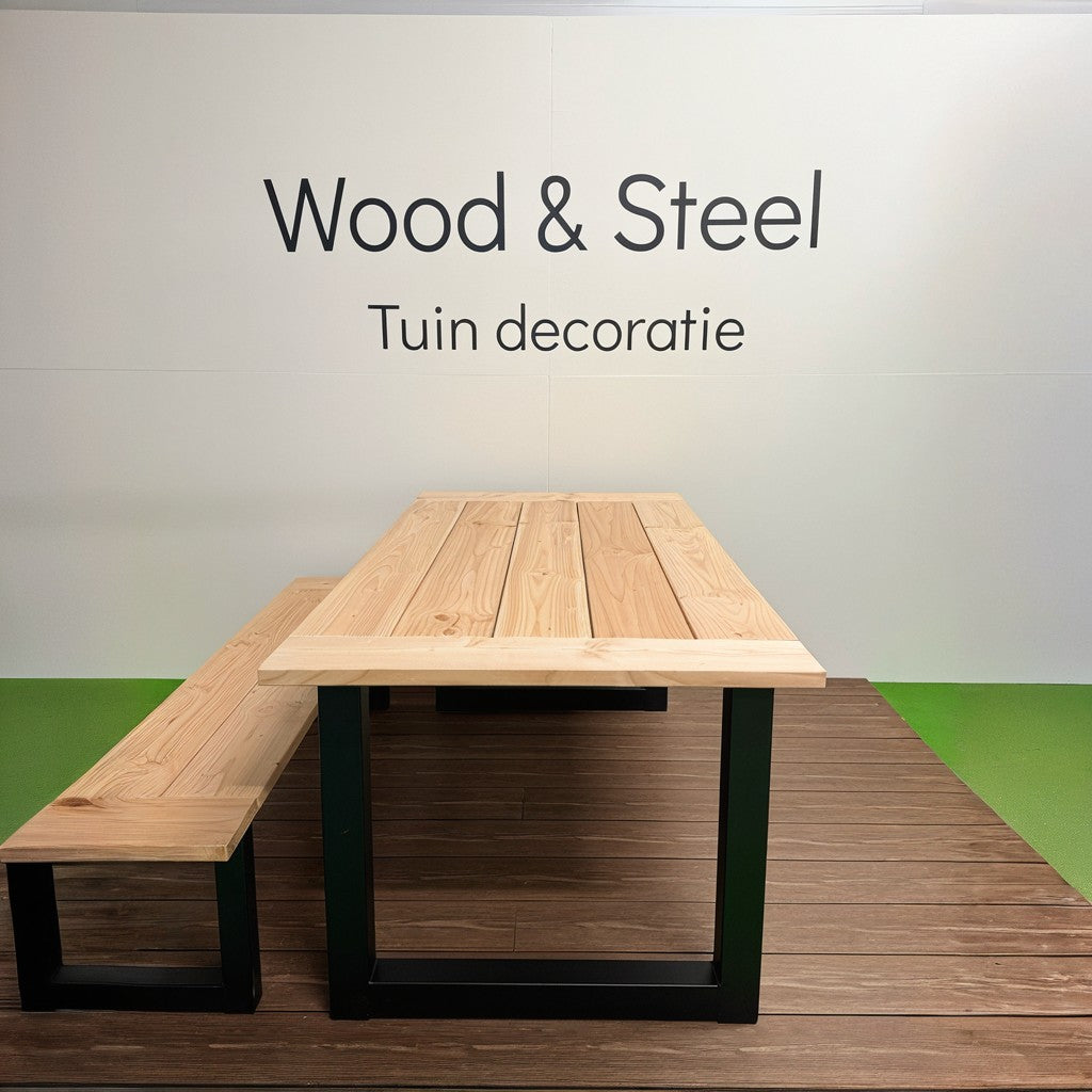 Tuintafel U-poot luxe blad