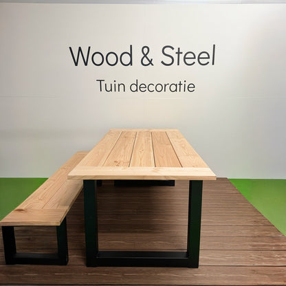 Tuintafel U-poot luxe blad