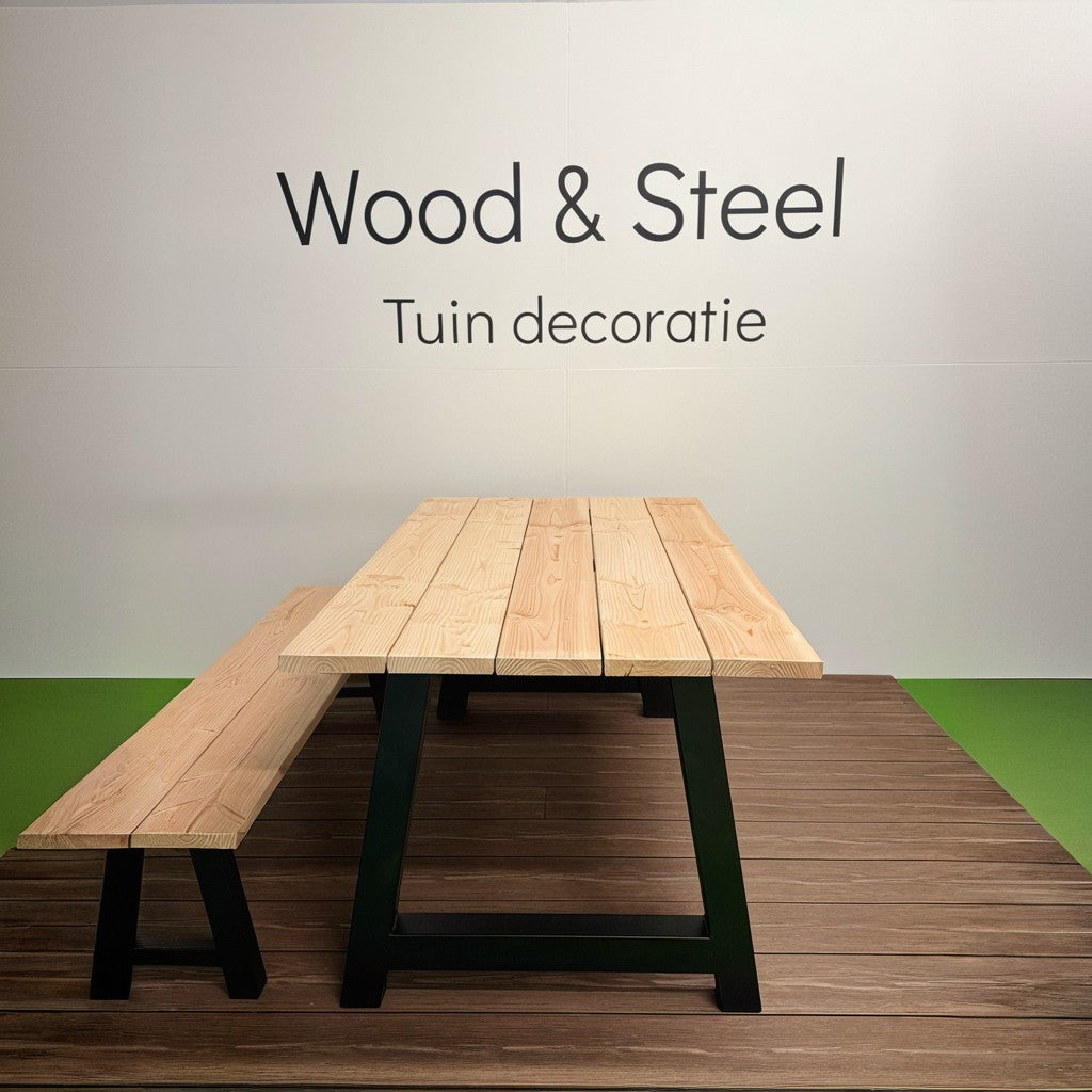 Tuintafel A-poot standaard blad