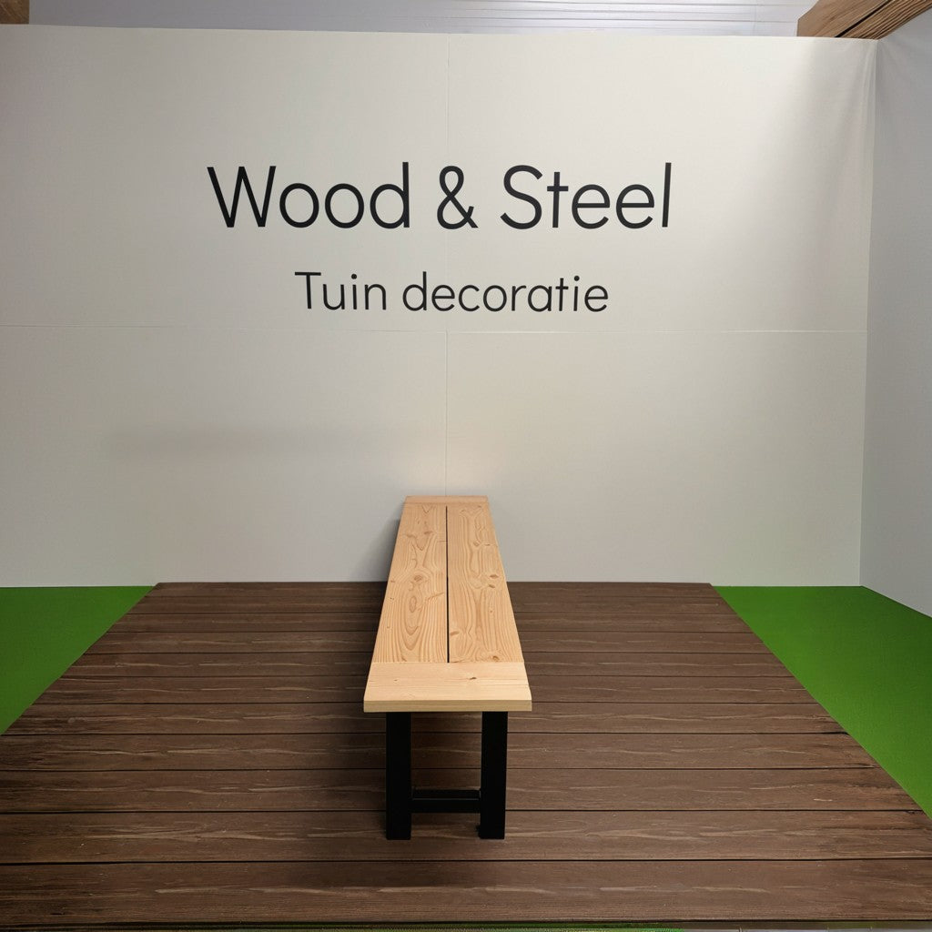 Tuinbank H-poot luxe blad