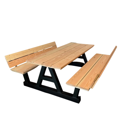 Picknicktafel A-poot standaard blad met rugleuning