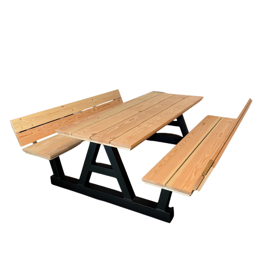 Picknicktafel A-poot standaard blad met rugleuning