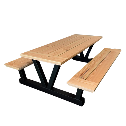Picknicktafel V-poot luxe blad