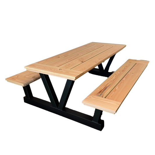 Picknicktafel V-poot luxe blad