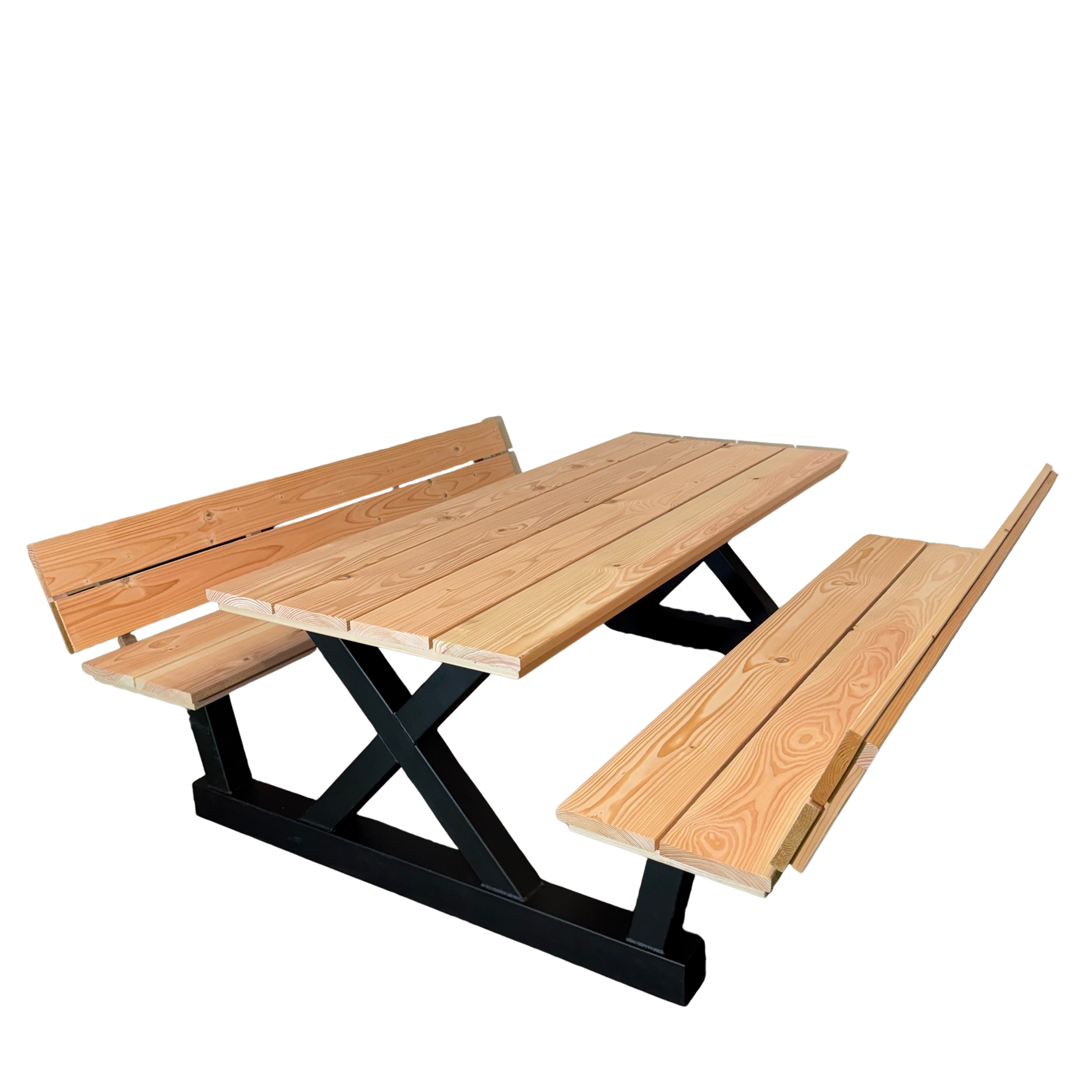 Picknicktafel X-poot standaard blad met rugleuning