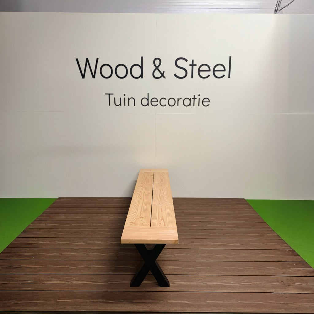 Tuinbank X-poot luxe blad