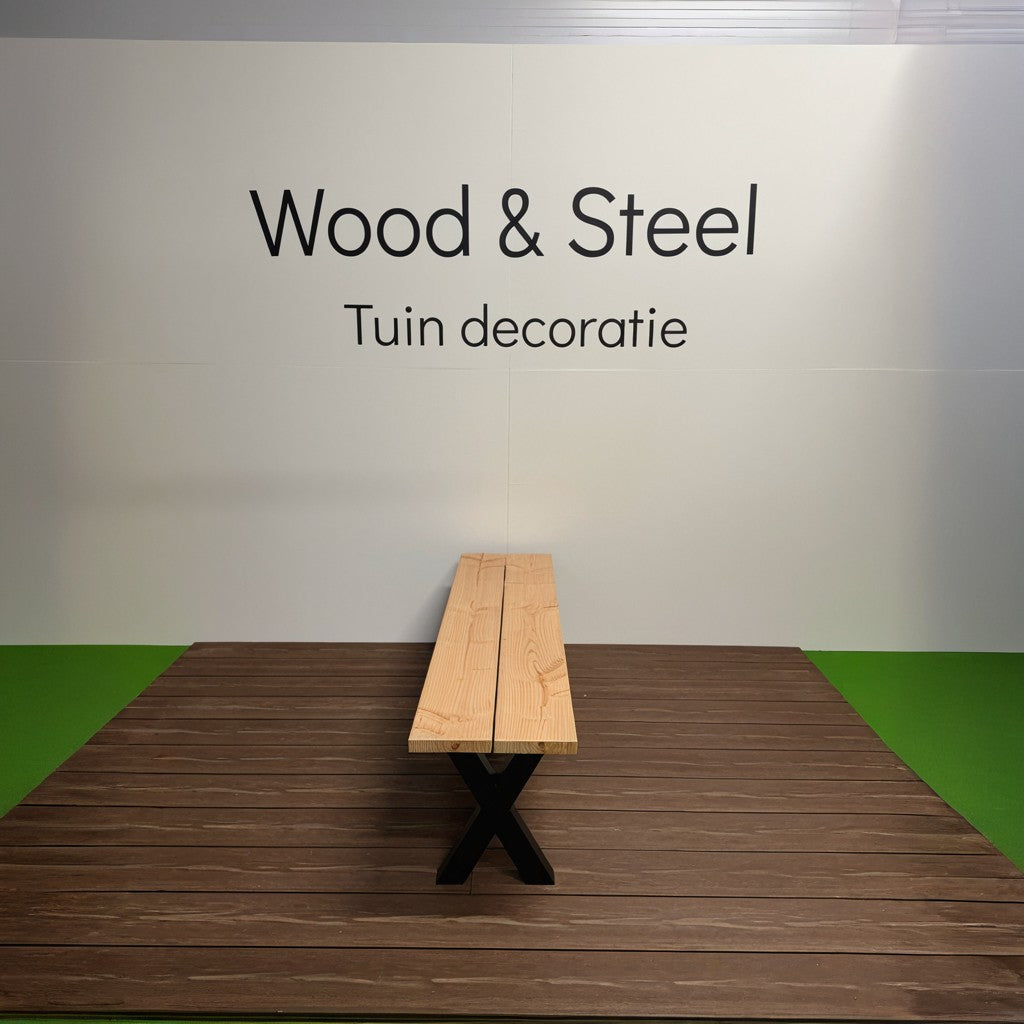 Tuinbank X-poot standaard blad