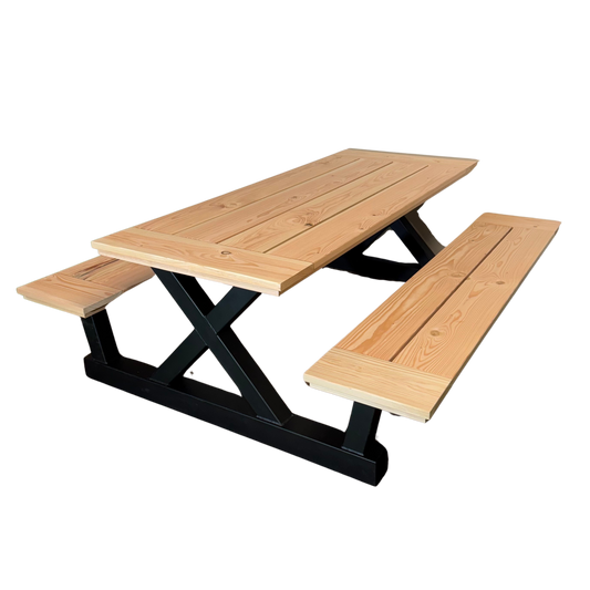Picknicktafel X-poot luxe blad